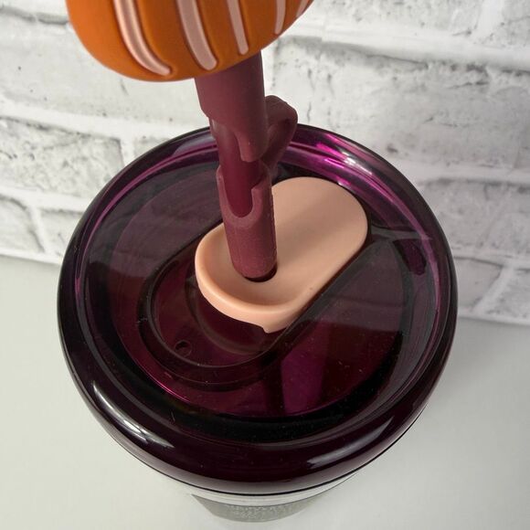 Starbucks Veni Fall Cold Cup Pumpkin Straw Topper - Picture 7 of 7